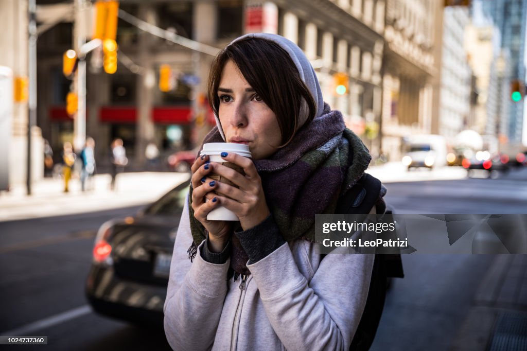 Young woman portrait in downtown Toronto