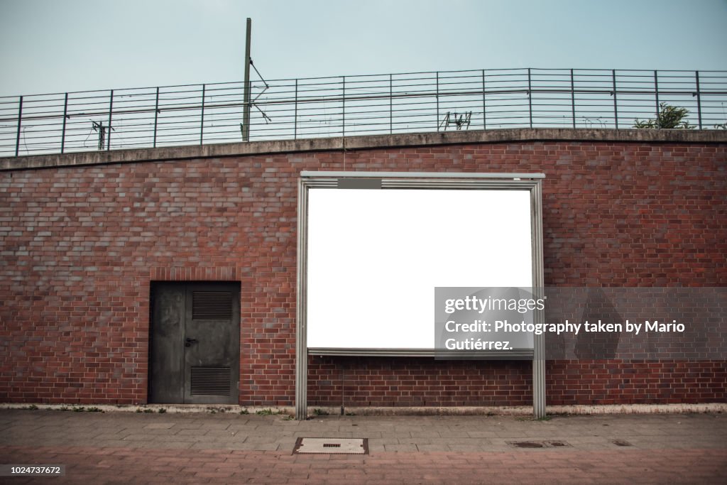 Blank billboard outdoors