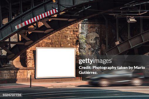 Blank billboard outdoors Blank billboard outdoors