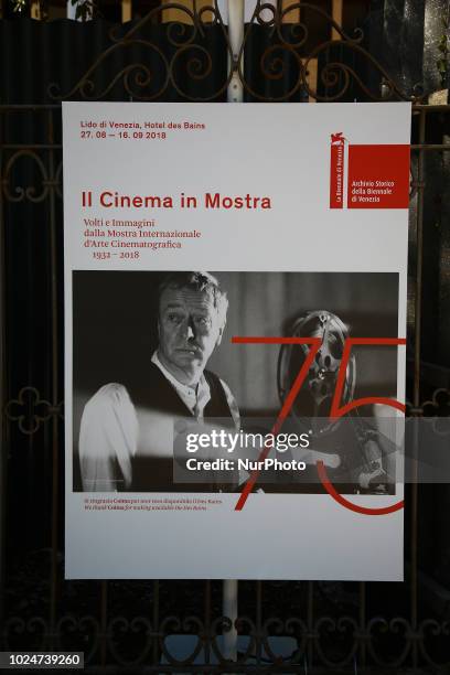 Hotel Des Bains , with material from the Historic Archives of the Biennale. For the 75th Venice International Film Festival, at the Hotel Des Bains...