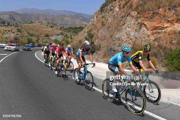 Nikita Stalnov of Kazakhstan and Astana Pro Team / Lars Boom of The Netherlands and Team LottoNL - Jumbo / Ben Gastauer of Luxembourg and Team AG2R...