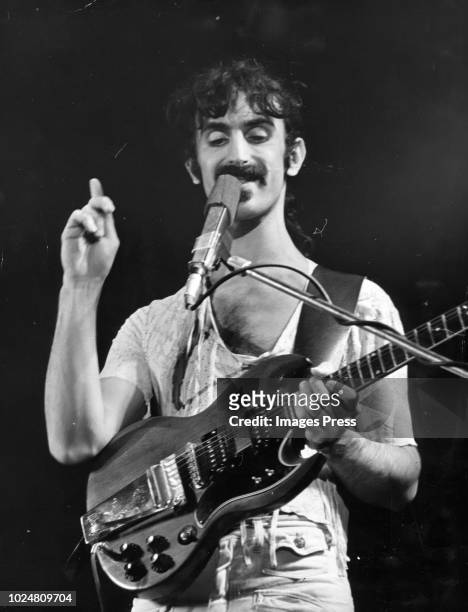Frank Zappa in concert circa 1974 in in New York City.
