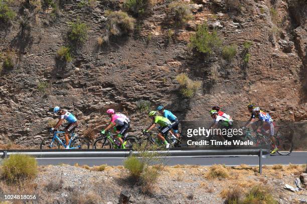 Nikita Stalnov of Kazakhstan and Astana Pro Team / Lars Boom of The Netherlands and Team LottoNL - Jumbo / Ben Gastauer of Luxembourg and Team AG2R...