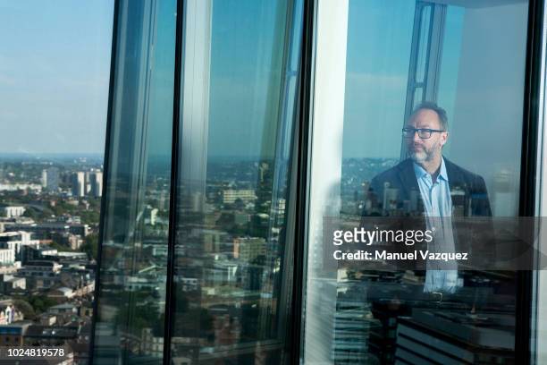 Founder of Wikipedia, Jimmy Wales is photographed for El Pais on May 14, 2018 in London, England.