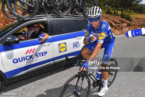 Enric Mas of Spain and Team Quick-Step Floors / Feed Zone / Bottle / Car / during the 73rd Tour of Spain 2018, Stage 4 a 161,4km stage from...