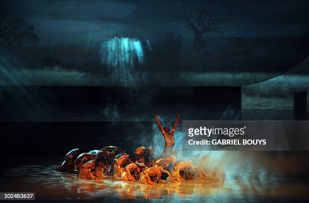 Dancers perform during the opening ceremony of the 60th FIFA Congress in Johannesburg on June 9, 2010 two days before the start of the 2010 Football...