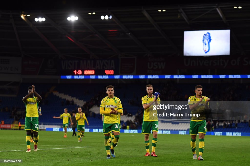 Cardiff City v Norwich City - Carabao Cup Second Round