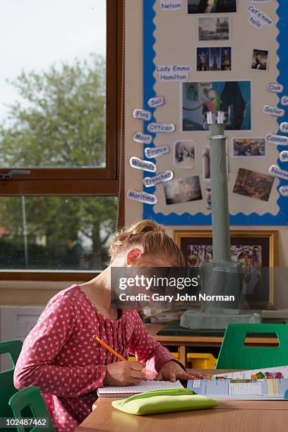 young student concentrates alone - newfamily stock pictures, royalty-free photos & images