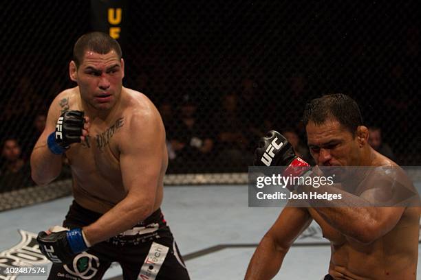 Cain Velasquez def. Antonio Rodrigo "Minotauro" Nogueira - TKO - 2:20 round 1 during UFC 110 at Acer Arena on February 20, 2010 in Sydney, Australia.