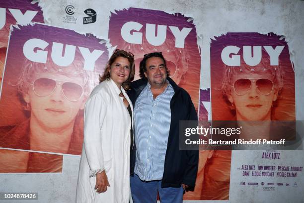 Mathilde Vitry and Philippe Gautier attend the "Guy" Paris Premiere at Gaumont Capucines on August 28, 2018 in Paris, France.