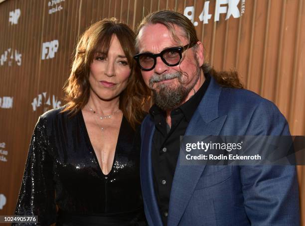 Katy Sagal and Kurt Sutter arrive at the premiere of FX's "Mayans M.C." at TCL Chinese Theatre on August 28, 2018 in Hollywood, California.