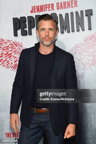 Jeff Hephner attends the premiere of STX Entertainment's "Peppermint" at Regal Cinemas L.A. LIVE Stadium 14 on August 28, 2018 in Los Angeles,...