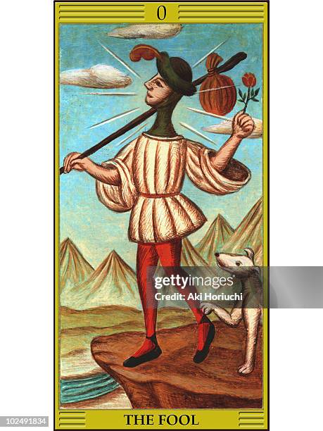 fool tarot card - tarot cards stock illustrations