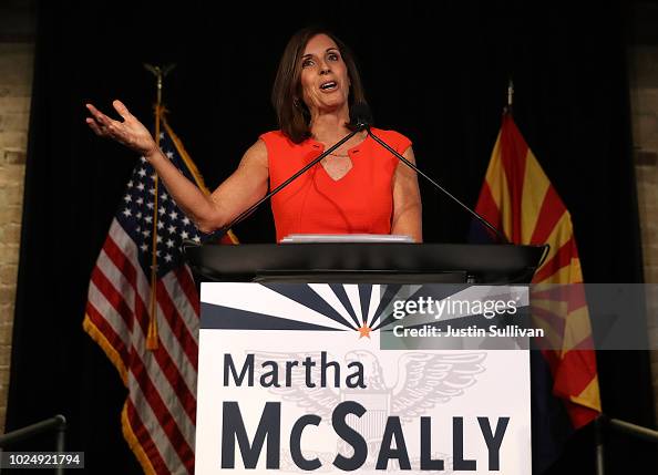 Arizona GOP Senate Candidate Martha McSally Attends Primary Night Event In Tempe Arizona GOP Senate Candidate Martha McSally Attends Primary Night Event In Tempe