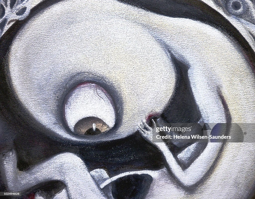 A painting of an un-born child