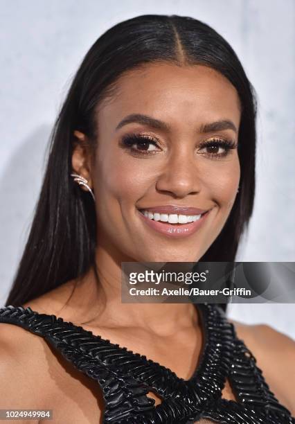 Annie Ilonzeh attends the premiere of STX Entertainment's 'Peppermint' at Regal Cinemas L.A. LIVE Stadium 14 on August 28, 2018 in Los Angeles,...
