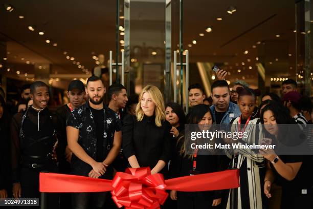 Lili Reinhart attends the new H&M Westfield Century City opening at Century City Mall on August 28, 2018 in Century City, California.