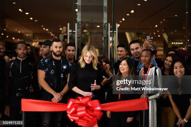 Lili Reinhart attends the new H&M Westfield Century City opening at Century City Mall on August 28, 2018 in Century City, California.