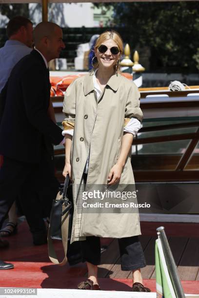 Clemence Poesy is seen during at Darsena Excelsior the 75th Venice Film Festival on August 29, 2018 in Venice, Italy.