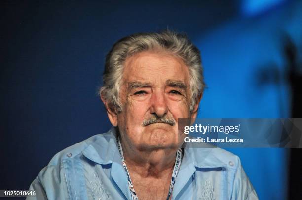 Uruguayan politician José 'Pepe' Mujica and Former President of Uruguay presents the new Italian Edition of his book 'Una pecora nera al potere' by...