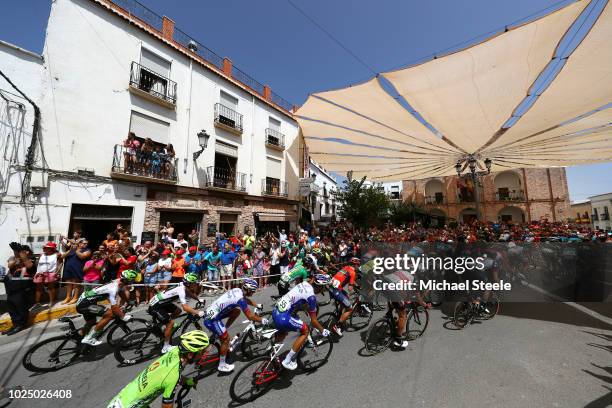 Georg Preidler of Austria and Team Groupama FDJ / Leo Vincent of France and Team Groupama FDJ / Louis Meintjes of South Africa and Team Dimension...