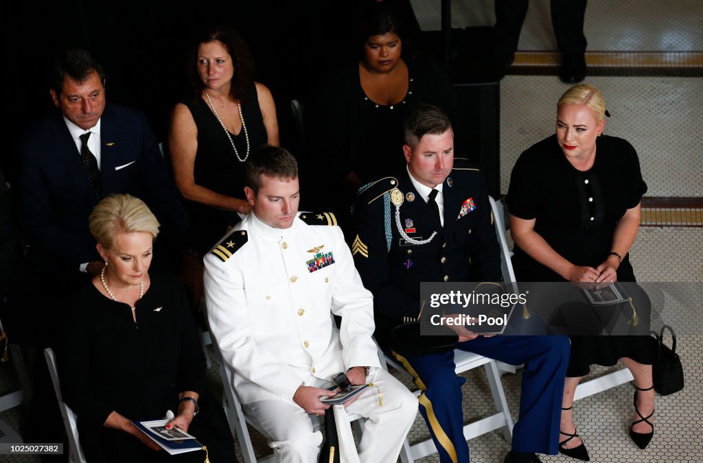 Arizona Sen. John McCain Lies In State In The Rotunda Of Arizona State Capitol