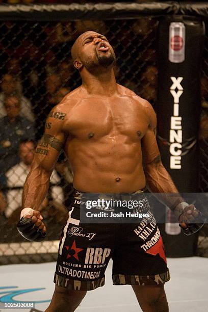 Quinton "Rampage" Jackson def. Marvin Eastman - KO - 3:49 round 2 during UFC 67 at Mandalay Bay Events Center on February 3, 2007 in Las Vegas,...