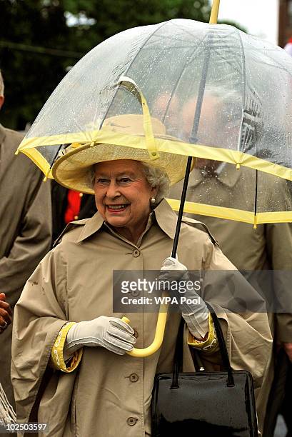 Queen Elizabeth II arrives at the Garrison on June 28, 2010 in Halifax, Canada. The Queen and Duke of Edinburgh are on an eight day tour of Canada...