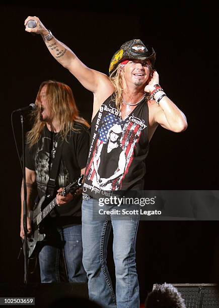 Bret Michaels performs at the Verizon Wireless Music Center on June 27, 2010 in Noblesville, Indiana.