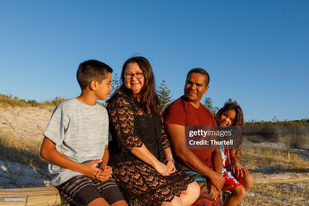 Australische Aborigines Familie