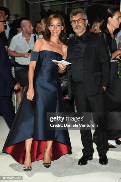 Paolo Genovese and Federica Rizzo attend the Opening Dinner during the 75th Venice Film Festival at Excelsior Hotel on August 29, 2018 in Venice,...