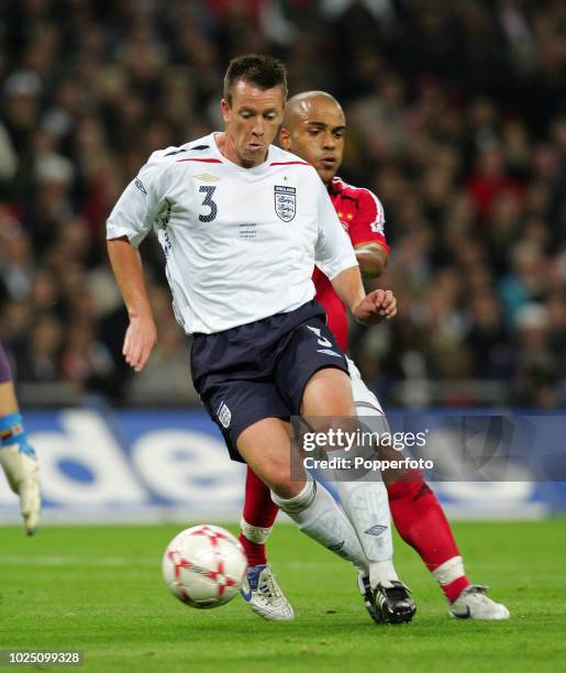 Nicky Shorey of England in action during the international friendly match between England and Germany at Wembley Stadium in London on August 22,...