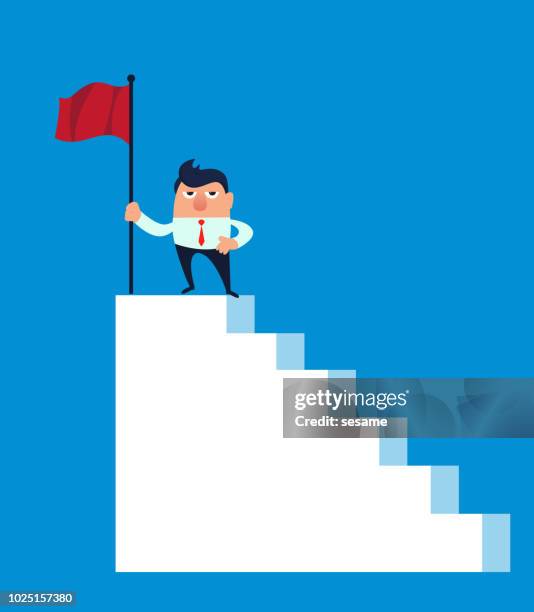 ladder of success - indonesian executive stock illustrations