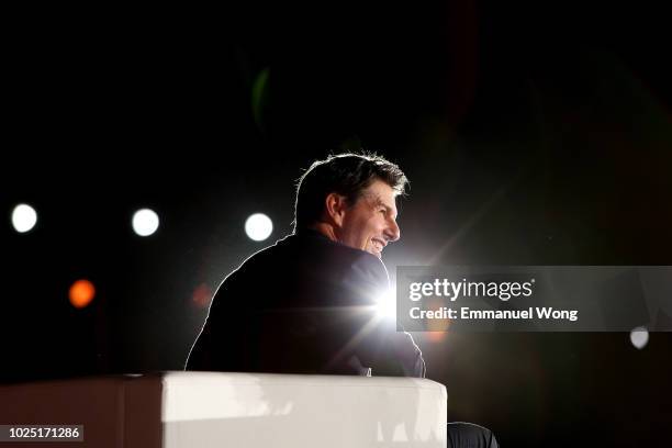 Tom Cruise attends the 'Mission: Impossible - Fallout' Press Conference at The Ancestral Temple on August 29, 2018 in Beijing, .