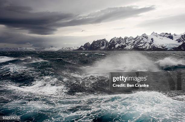 a stormy scotia sea - inselgruppe south sandwich islands stock-fotos und bilder