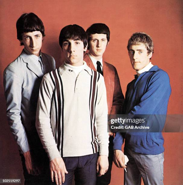 Photo of The Who in 1965 L-R Pete Townshend, Keith Moon, John Entwistle, Roger Daltrey,