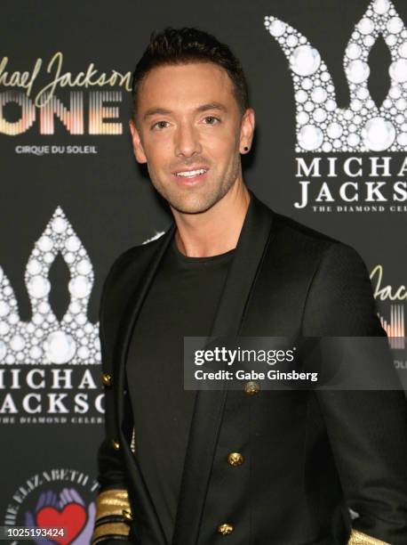 Dancer Maxime Dereymez attends the Michael Jackson diamond birthday celebration at Mandalay Bay Resort and Casino on August 29, 2018 in Las Vegas,...