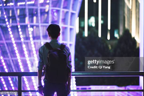 businessman looking at led lights, shanghai, china - viollet creative selects stock pictures, royalty-free photos & images