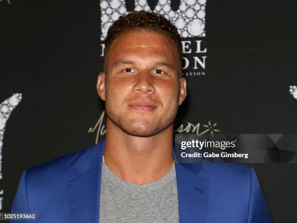 Player Blake Griffin attends the Michael Jackson diamond birthday celebration at Mandalay Bay Resort and Casino on August 29, 2018 in Las Vegas,...