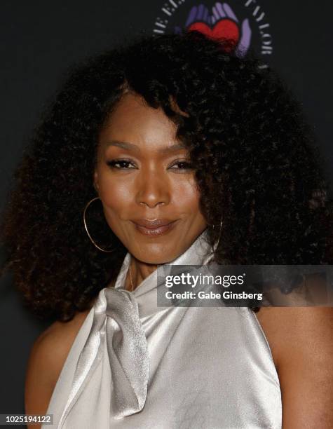 Actress Angela Bassett attends the Michael Jackson diamond birthday celebration at Daylight Beach Club at Mandalay Bay Resort and Casino on August...