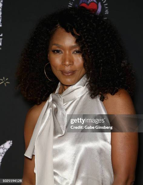 Actress Angela Bassett attends the Michael Jackson diamond birthday celebration at Daylight Beach Club at Mandalay Bay Resort and Casino on August...