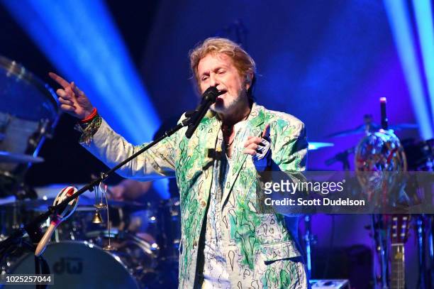 Rock and Roll Hall of Fame member Jon Anderson, singer of the classic rock band YES, performs onstage in celebration of the 50th anniversary of YES...