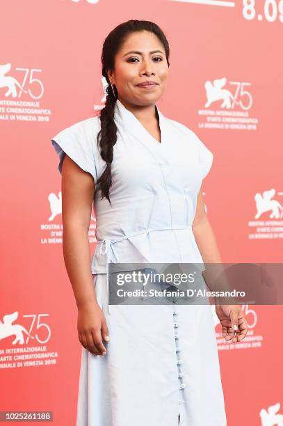 Yalitza Aparicio attends 'Roma' photocall during the 75th Venice Film Festival at Sala Casino on August 30, 2018 in Venice, Italy.