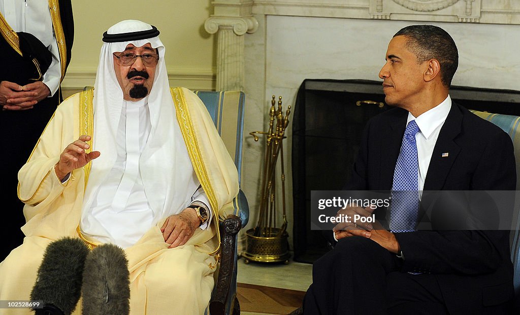 President Obama Meets With Saudi Arabian King Abdullah