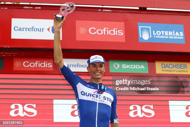 Podium / Enric Mas of Spain and Team Quick-Step Floors Best Young / Celebration / during the 73rd Tour of Spain 2018, Stage 6 a 155,7km stage from...