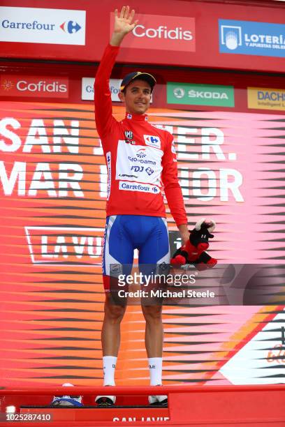 Podium / Rudy Molard of France and Team Groupama FDJ Red Leader Jersey / Celebration / Patrulla Aguila of Spain Cup / Air Patrol Cup / during the...