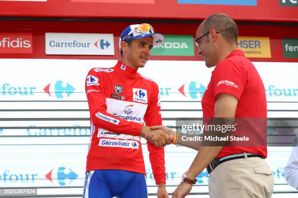 Podium / Rudy Molard of France and Team Groupama FDJ Red Leader Jersey / Celebration / during the 73rd Tour of Spain 2018, Stage 6 a 155,7km stage...