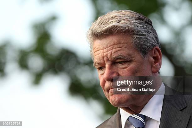 German presidential candidate Joachim Gauck attends a reception of the German Social Democrats on June 29, 2010 in Berlin, Germany. Gauck is the...