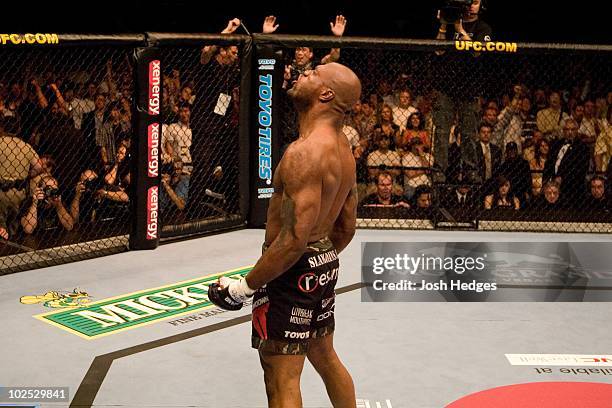 Quinton "Rampage" Jackson def. Chuck Liddell - TKO - 1:53 round 1 during UFC 71 at MGM Grand Garden Arena on May 26, 2007 in Las Vegas, Nevada.