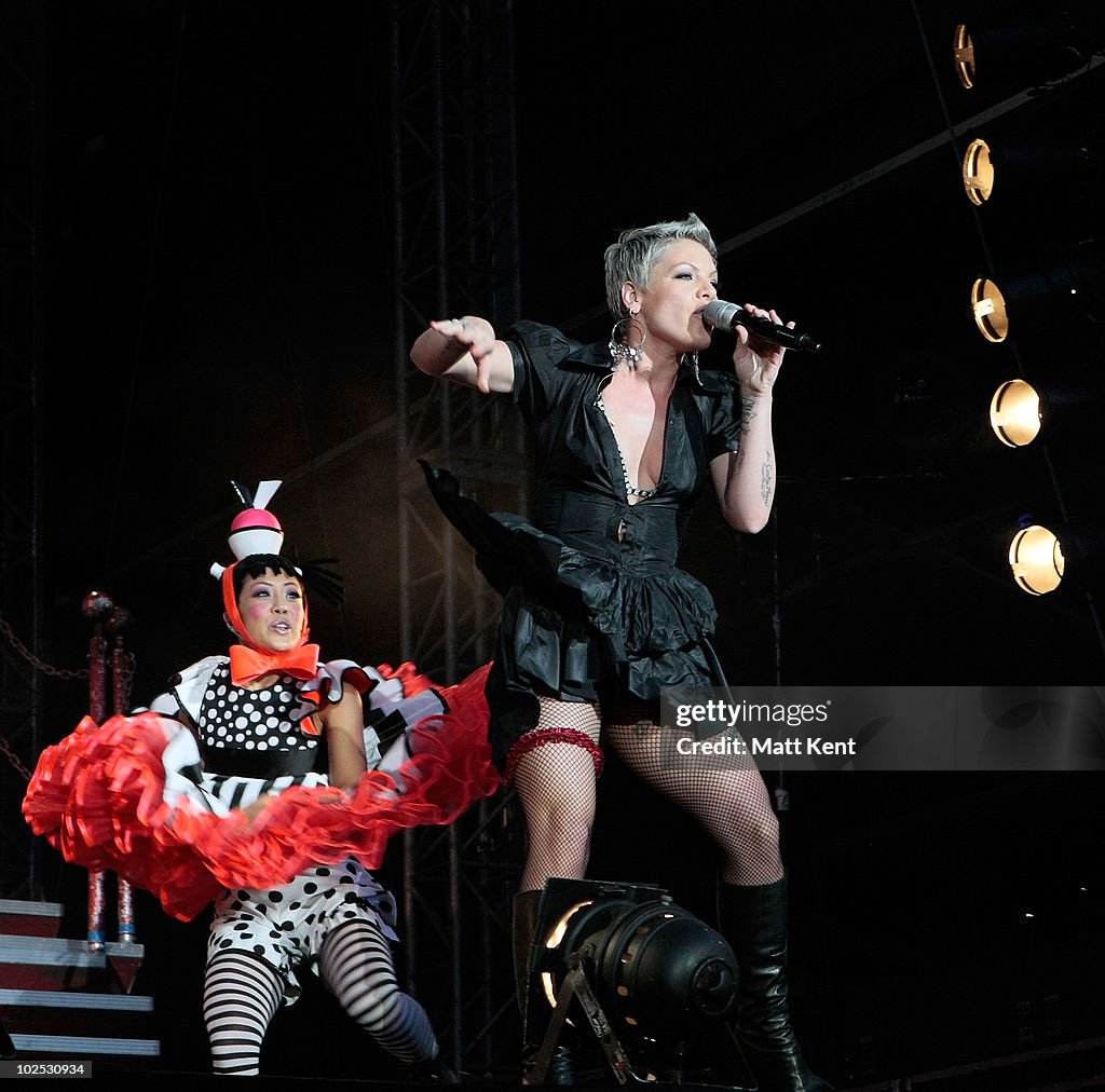 Pink Performs At Portman Road
